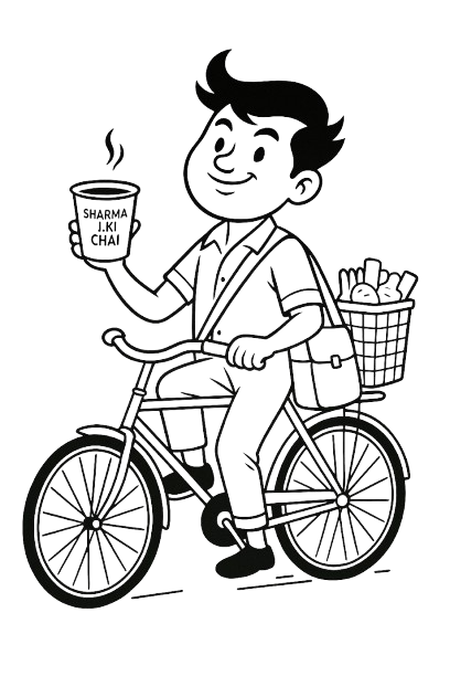 Delivery Man on Cycle